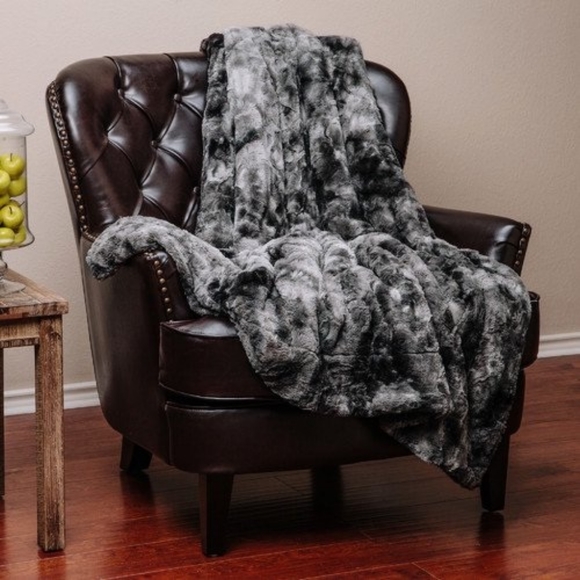 Chanasya Other - Brand New! Chanasya Collection Faux Wolf Fur Sherpa Fleece Throw Blanket, Queen